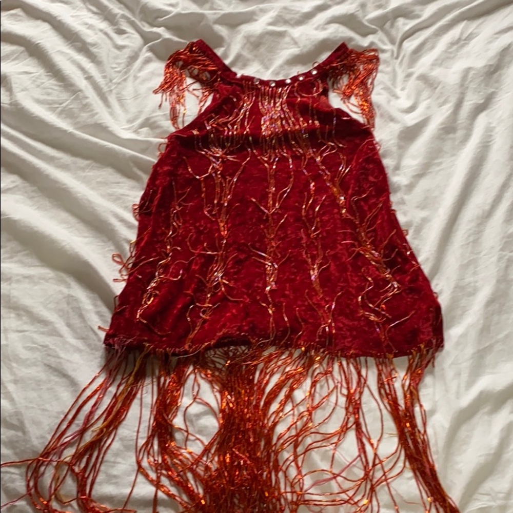 VINTAGE beaded VELVET super mini dress